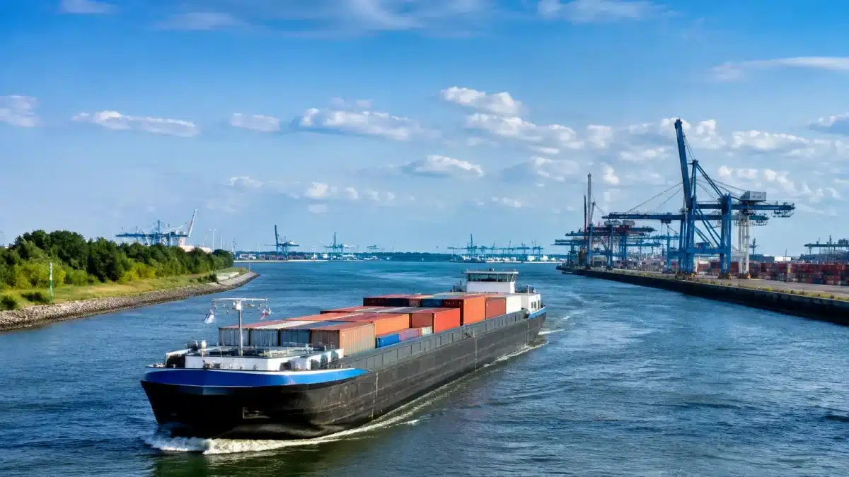 Canal de navigation reliant fleuve à ports portuaires du nord européen