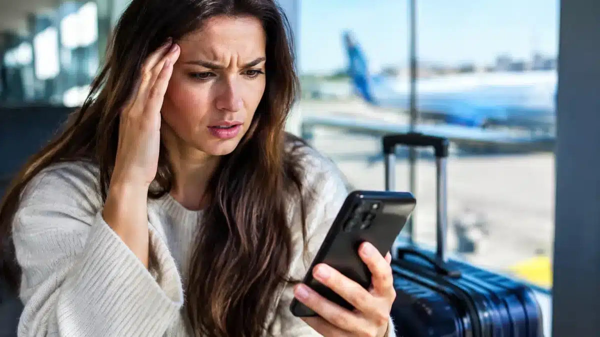 Smartphone affichant facture elevee frais roaming international etranger